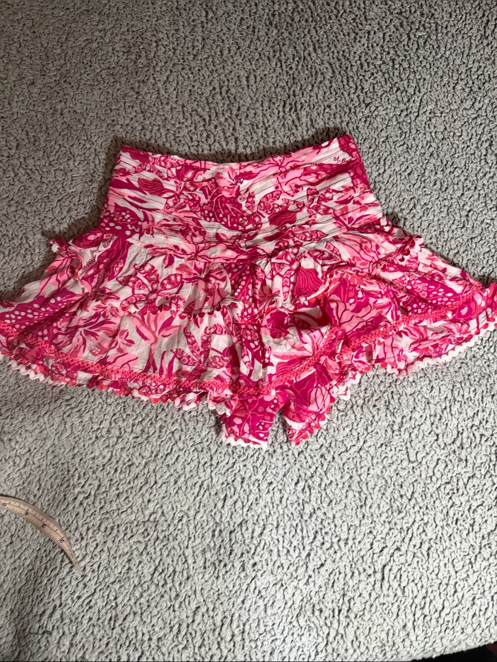 Poupette St. Barth Pink Floral Ruffle Skort